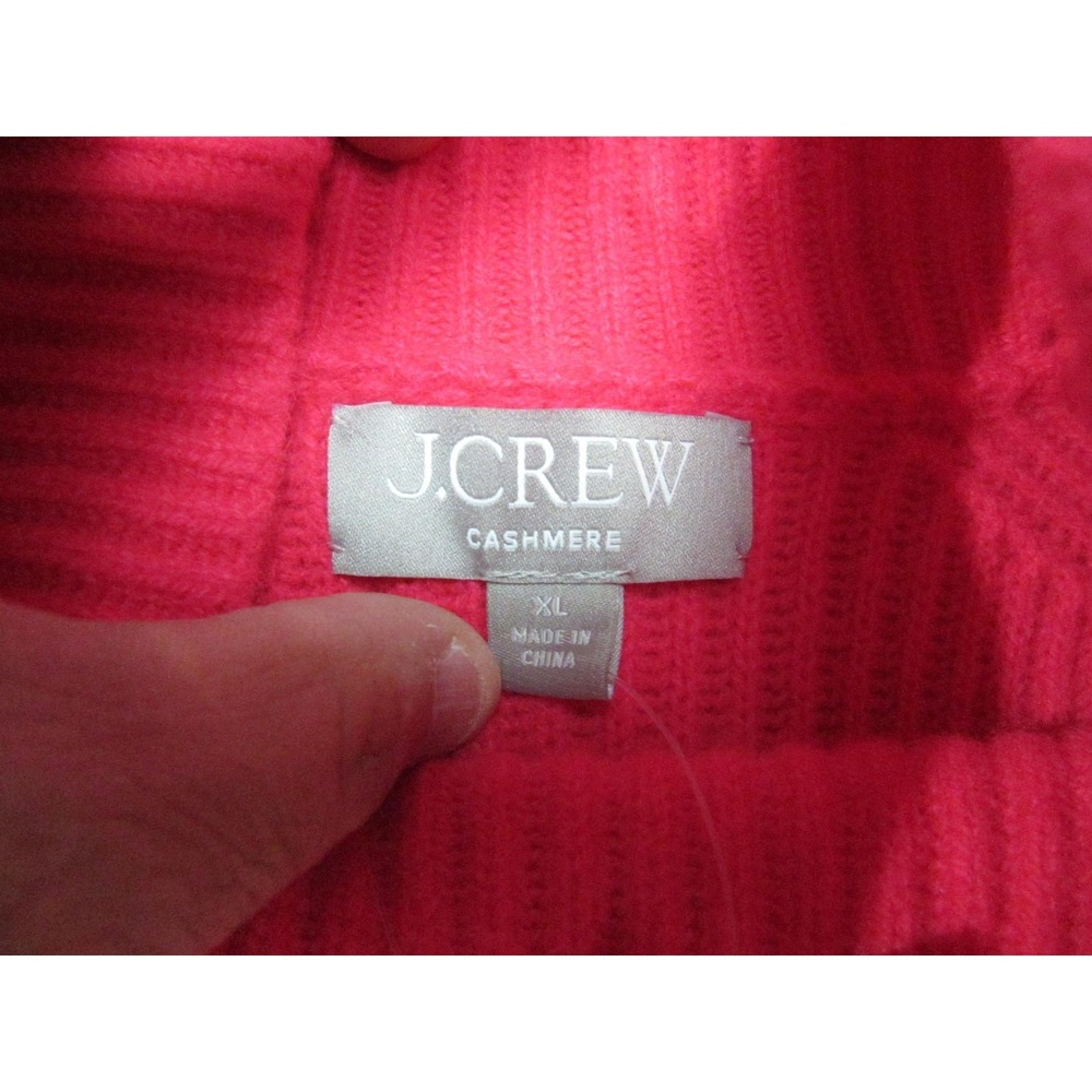 J.Crew Sweater Womens XL Pink Cashmere Mock Neck Pullover Ribbed Fair Trade Cert - Picture 4 of 15